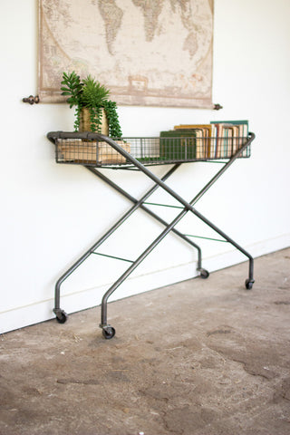 Rolling Basket Console