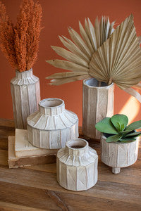 White Ceramic Vases (set of 5)