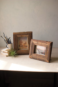 Recycled Wood Picture Frames (set of 2)