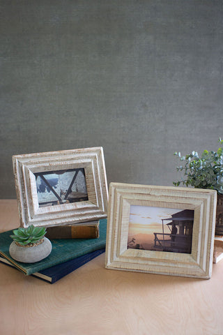 White Washed Picture Frames (set of 2)